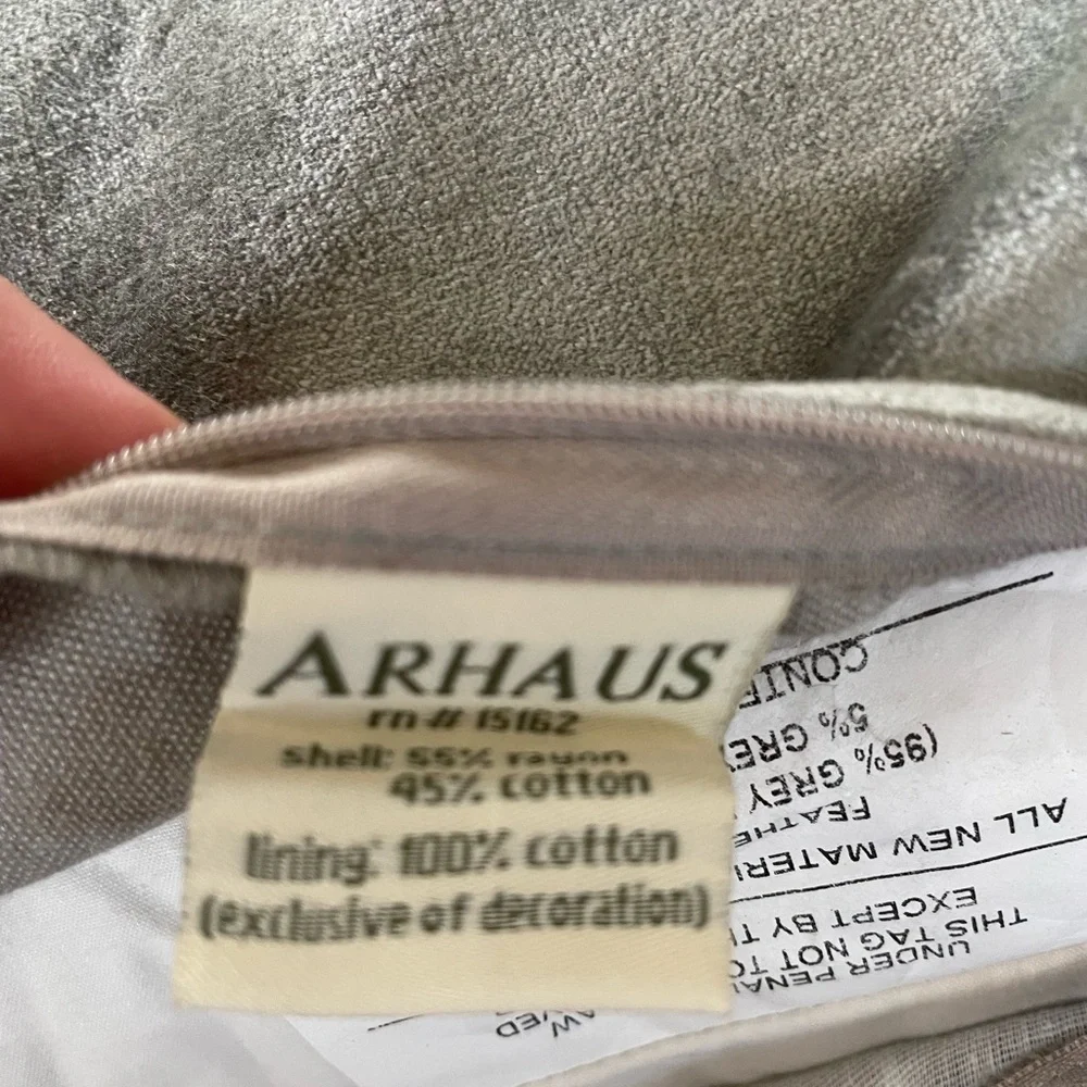 Arhaus Glamour Beaded Diamond Silver Accent Pillow 20 inch - Holiday Pillow